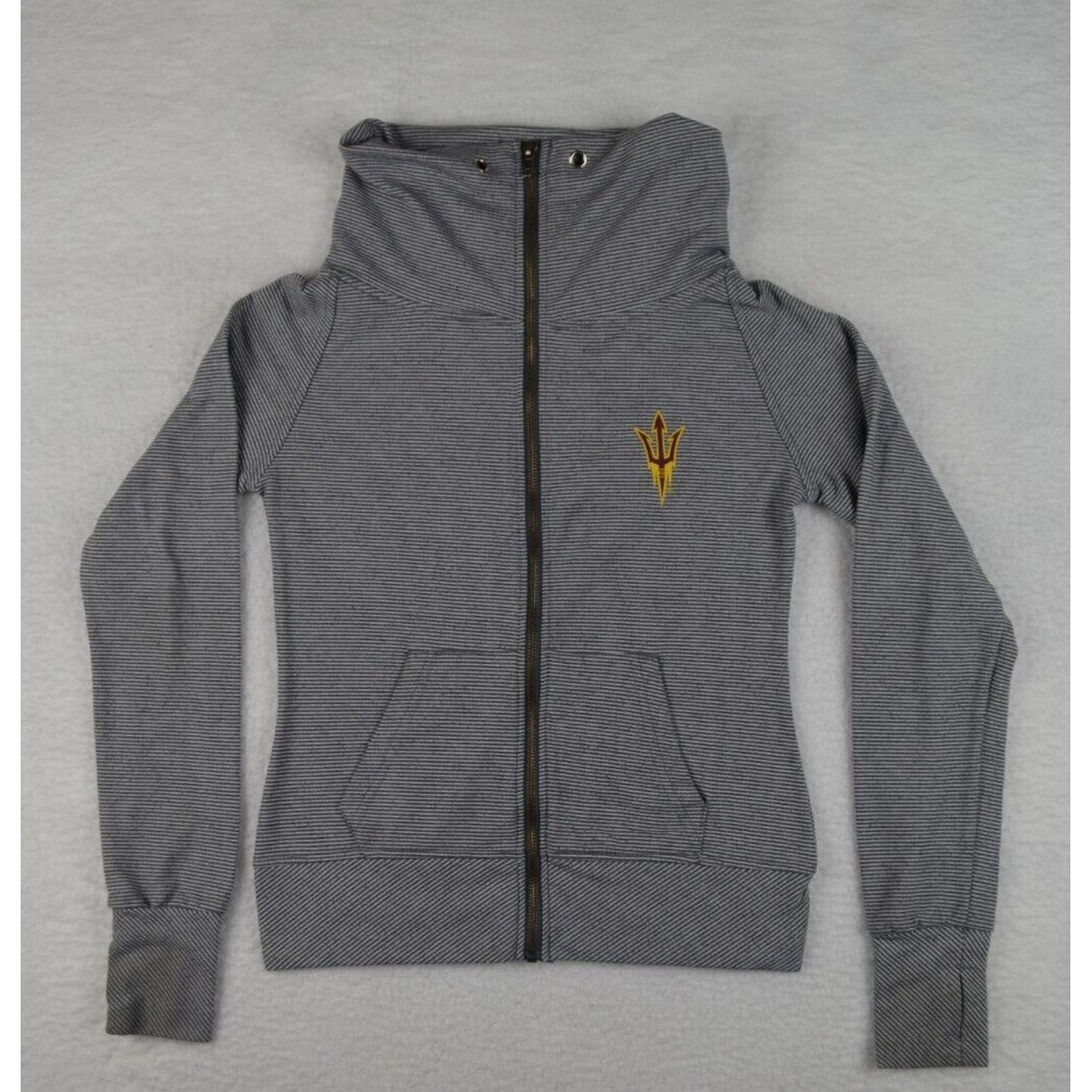 Arizona State Sun Devils Jacket Womens Extra Small Gray NCAA College Pockets